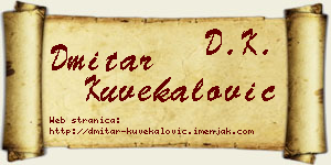 Dmitar Kuvekalović vizit kartica